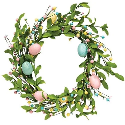 Bed skirts with a soft fleece lining for added comfortEaster Eggs & Herb Leaves Wreath 20"
