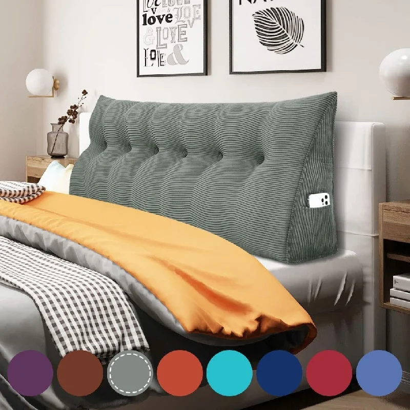 Square Pillows for Modern Home DecorWOWMAX Large Reading Wedge Headboard Pillow for Bed Rest Back Support