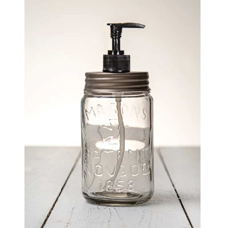 Bed skirts with a shabby - chic stylePint Mason Jar Soap/Lotion Dispenser - Zinc