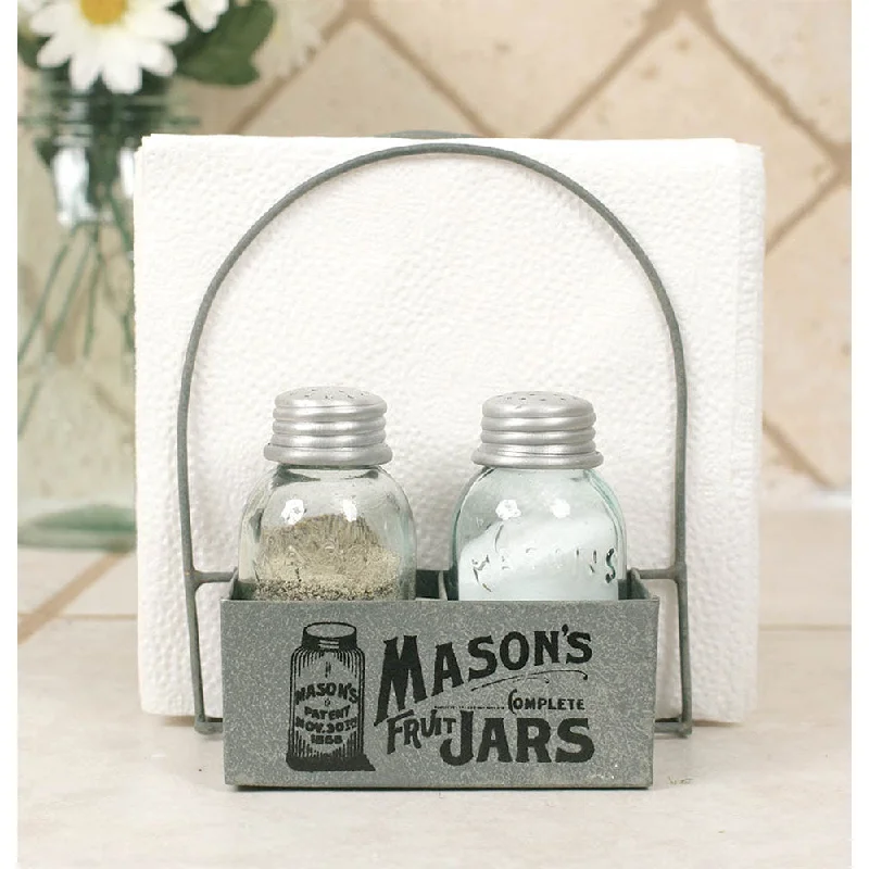 Bed skirts with a high - thread count for a quality feelMason's Jars Box Salt Pepper and Napkin Caddy Bed skirts with a high - thread count for a quality feelMason's Jars Box Salt Pepper and Napkin Caddy