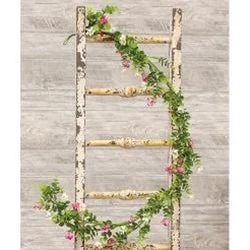 Bed skirts with a geometric cut - out designPink & White Flower Garland