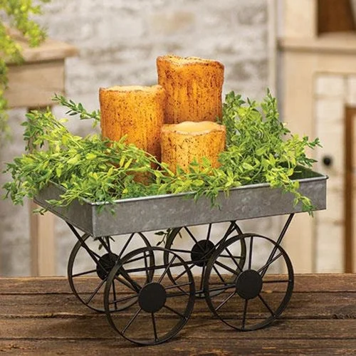 Bed skirts with a Christmas - themed patternMetal Hay Wagon