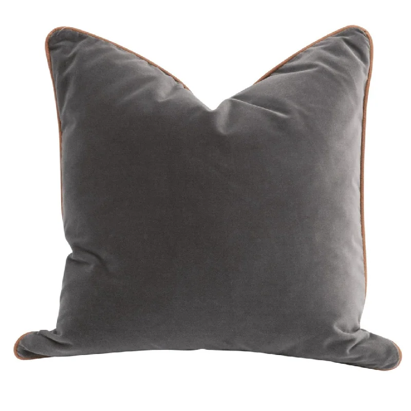 Round Pillows for Boho-Style InteriorsThe Not So Basic 20" Dark Dove Velvet Essential Pillow