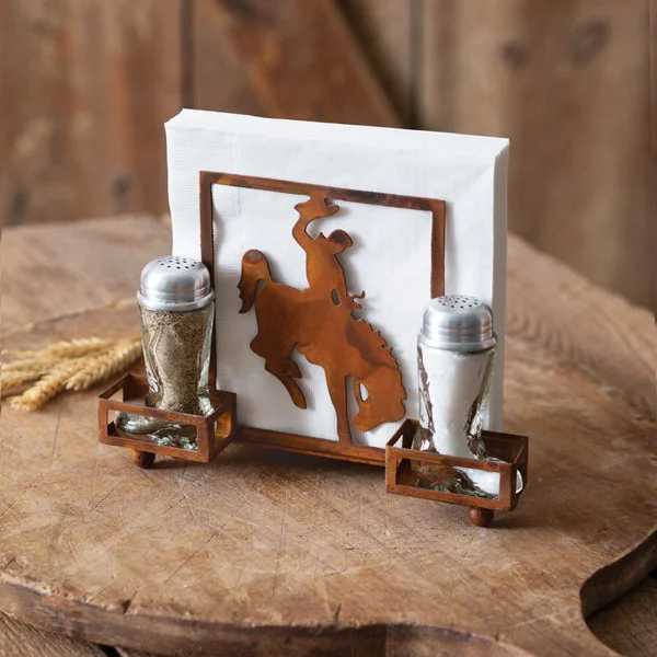 Bed skirts with a modern minimalist designCowboy Salt Pepper and Napkin Caddy