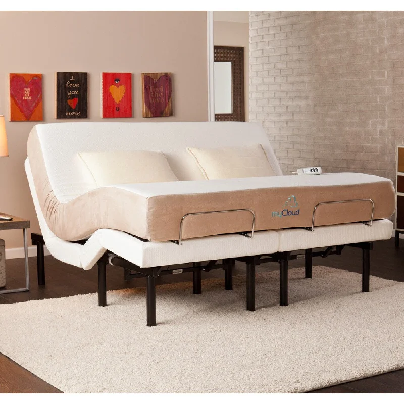 King - size mattresses for spacious master bedroomsmyCloud Adjustable Bed King-size with 10-inch Gel Infused Memory Foam Mattress