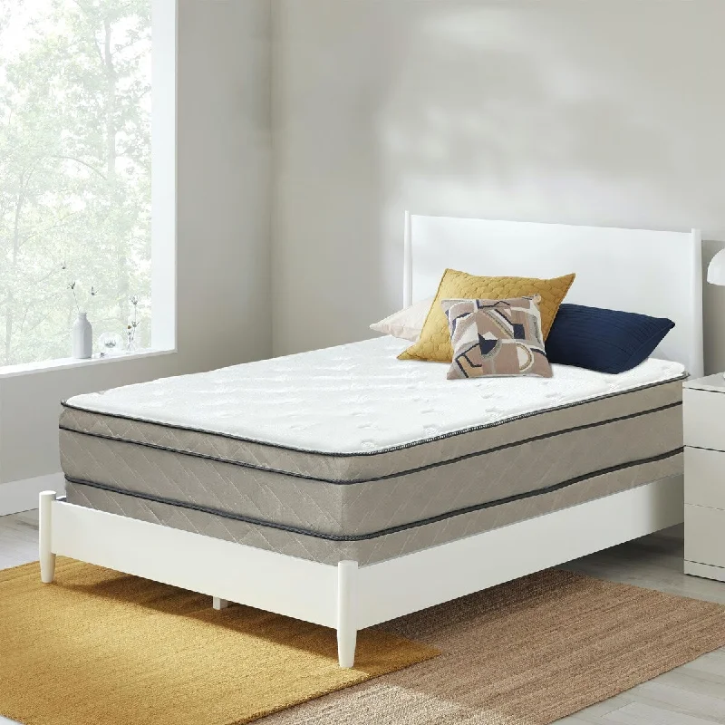 Natural latex and organic cotton blend mattresses13-Inch Soft Foam Encased Hybrid Eurotop Pillowtop Memory Foam Gel Innerspring Mattress, & 8-inch wood box-spring