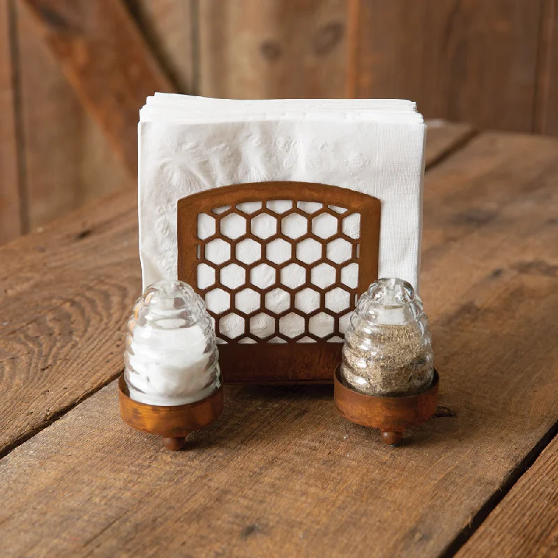 Bed skirts with a wrinkle - resistant fabricHoney Hive Napkin and Shaker Caddy