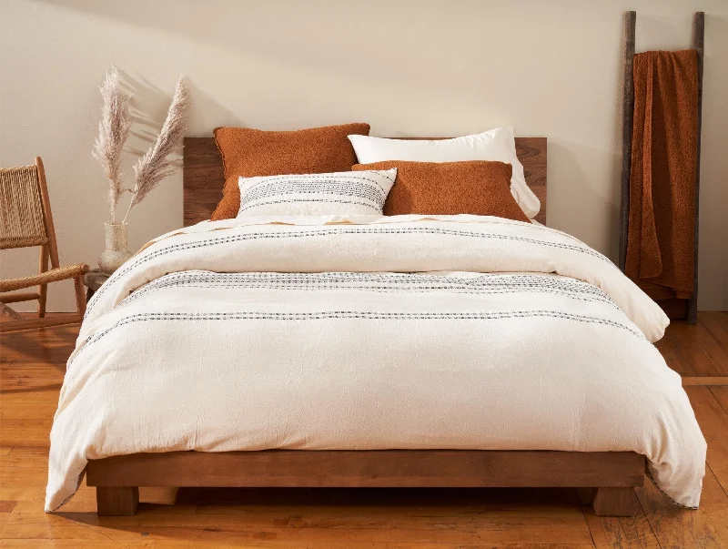 Feather Pillows for a Luxurious SleepRippled Stripe Organic Duvet Cover - Renewed