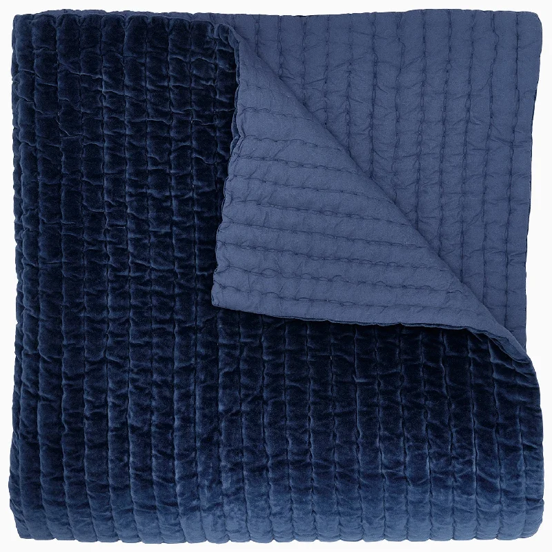 Down Alternative Pillows for Ethical ChoicesVelvet Indigo Quilt