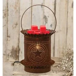 Bed skirts with a shabby - chic styleRusty Jumbo Wax Melter w/Punched Stars