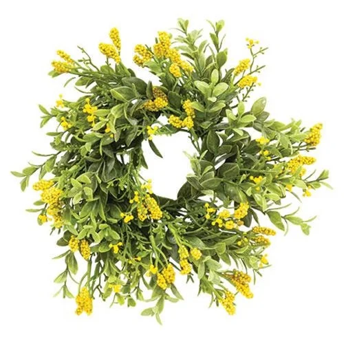 Bed skirts with a ruffled tiered designNottingham Berry Candle Ring Yellow