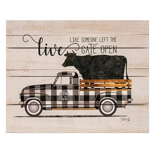 Bed skirts with a metallic thread for a touch of glamourSomeone Left the Gate Open Vintage Truck Pallet Art Bed skirts with a metallic thread for a touch of glamourSomeone Left the Gate Open Vintage Truck Pallet Art