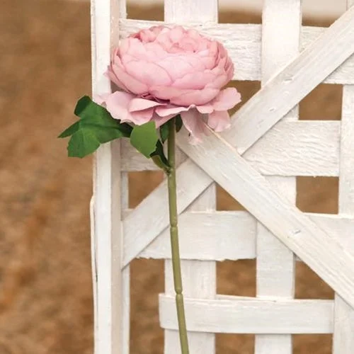 Bed skirts with a tie - back design for adjustabilityPeony Stem Pink