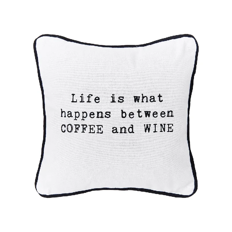 Plush Pillows for a Cozy BedCoffee and Wine Mini Pillow