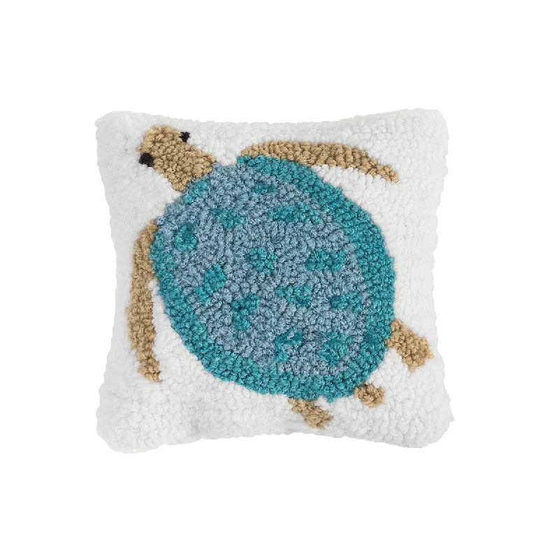 Decorative Pillows for Living Room MakeoverTurtle Hooked Mini Pillow