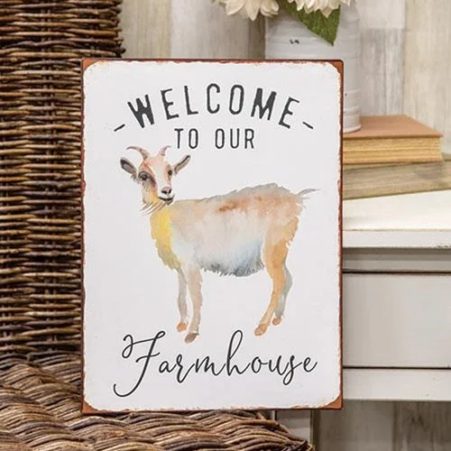 Bed skirts with a satin finish for a shiny appearanceWelcome To Our Farmhouse Distressed Metal Sign Bed skirts with a satin finish for a shiny appearanceWelcome To Our Farmhouse Distressed Metal Sign