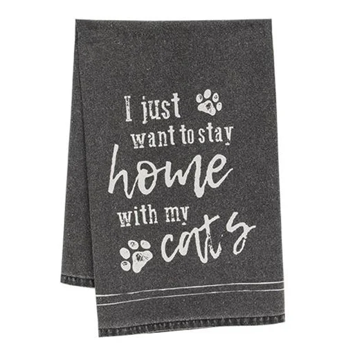 Bed skirts with a contemporary styleI Just Want To Stay Home With My Cats Dish Towel