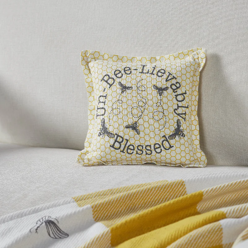 Cotton Pillows for Natural ComfortBuzzy Bees Un-Bee-Lievably Blessed Pillow