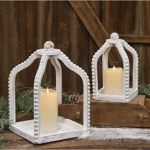 Bed skirts with a country - style pattern2/Set Shabby Chic Beaded Lanterns