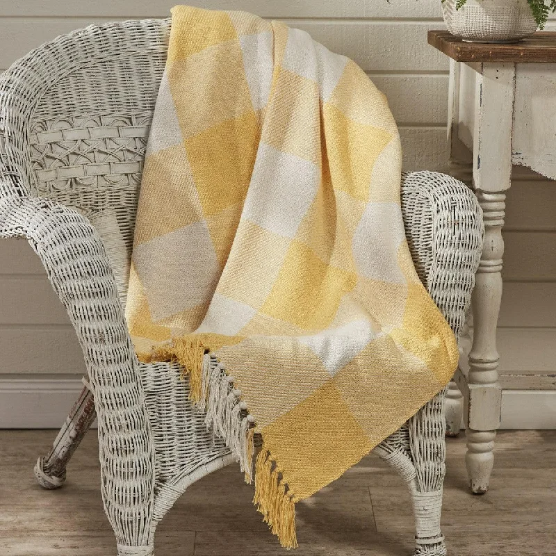 Kids Pillows with Fun DesignsWicklow Check Throw - Yellow Park Designs
