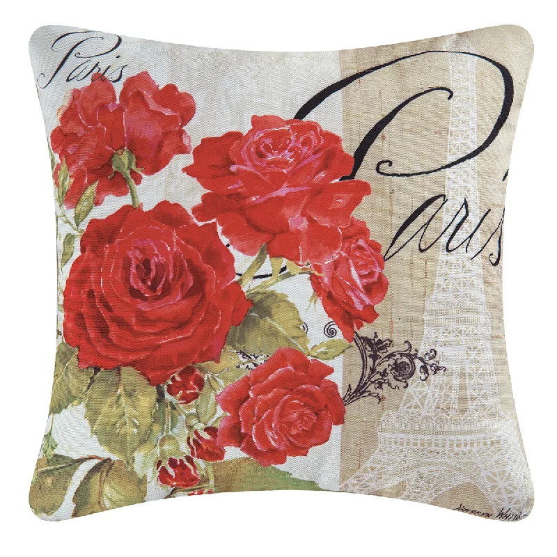 Bolster Pillows for Sofa DecorationParis Rose Pillow