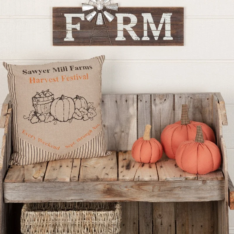 Firm Pillows for Side SleepersFarmstead Charcoal Harvest Festival Pillow
