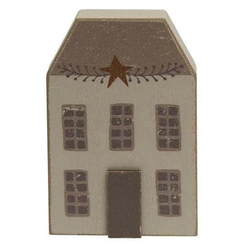 Bed skirts with a Christmas - themed patternDistressed Primitive Saltbox Sitter