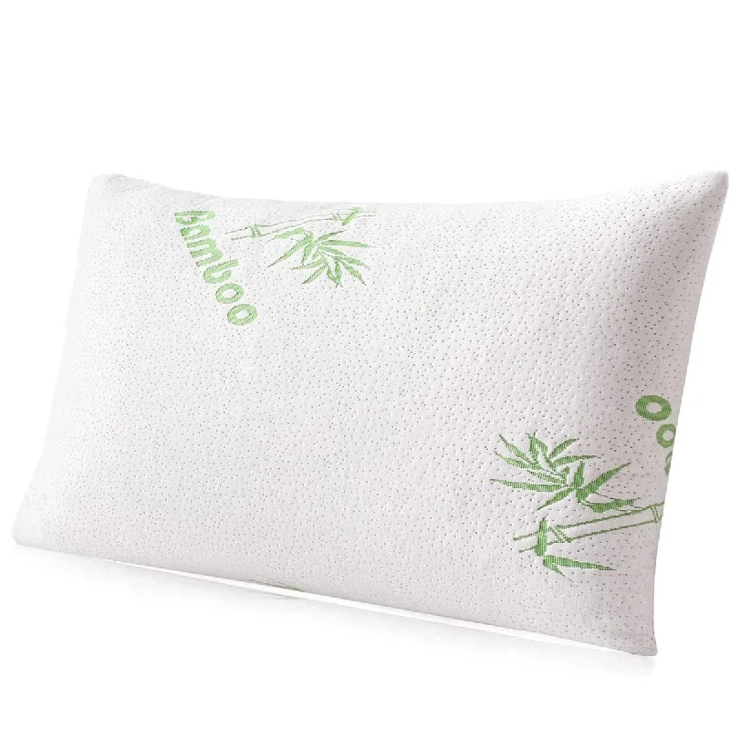 Firm Pillows for Side SleepersSoft Plush Bamboo Memory Foam Support Pillow - White