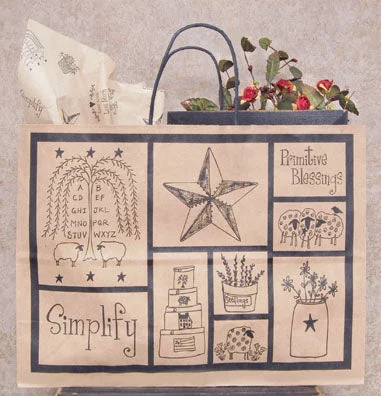 Bed skirts with a geometric cut - out designPrimitive Blessings Gift Bag Large