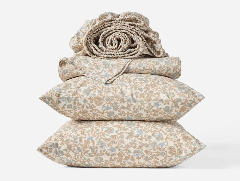 Kids Pillows with Fun DesignsOrganic Print Percale Sheet Set