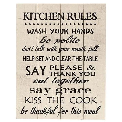 Bed skirts with a nautical themeKitchen Rules Pallet Art