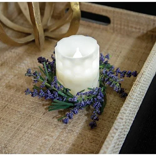 King - size bed skirts in solid colorsPurple Astilbe Candle Ring 3"