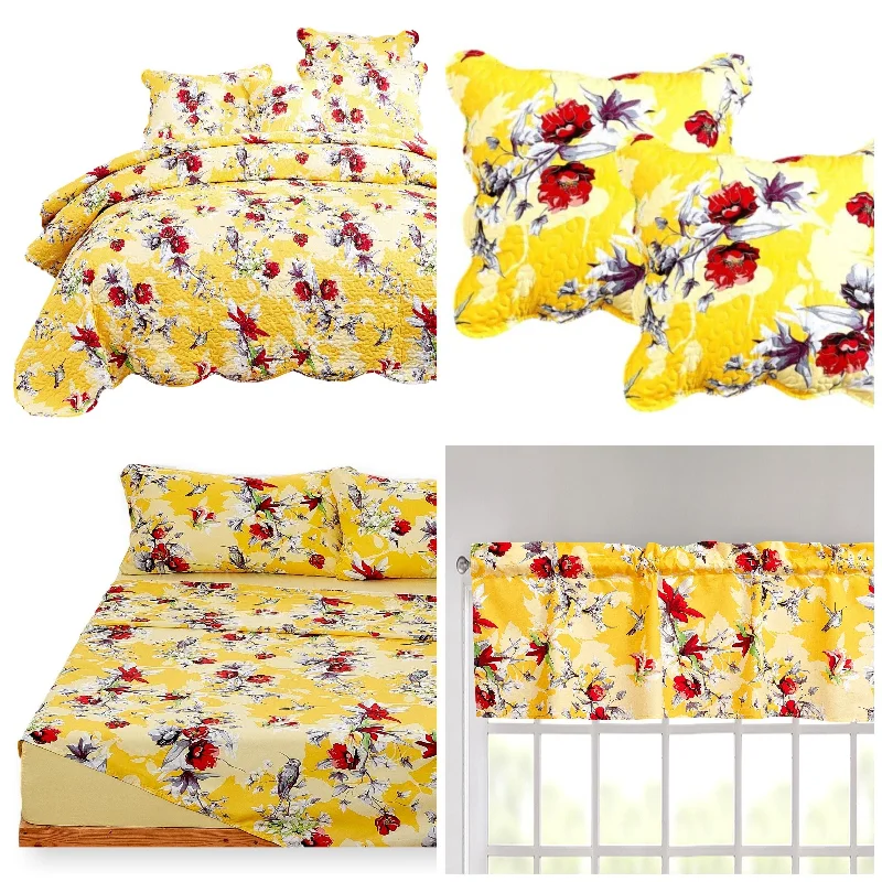 tropical style bedspreads with palm leaves and bright colors for a vacation - like vibeDaDa Bedding Bed in a Bag Bundle Set - Radiant Sunshine Yellow Hummingbirds Floral Bedding Set (JHW-925) tropical style bedspreads with palm leaves and bright colors for a vacation - like vibeDaDa Bedding Bed in a Bag Bundle Set - Radiant Sunshine Yellow Hummingbirds Floral Bedding Set (JHW-925)