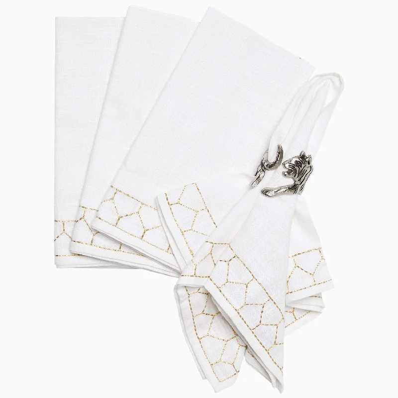 Pregnancy Pillows for Expectant MothersStitched Gold Napkins (Set of 4)