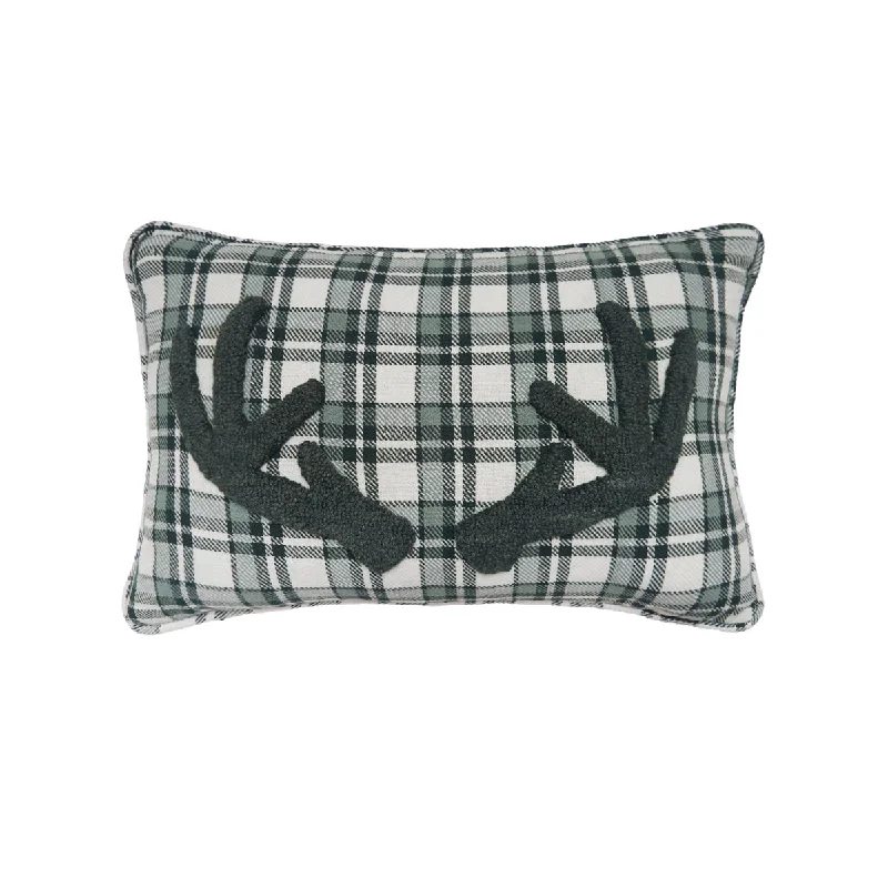 Plush Pillows for a Cozy BedAntlers Hooked Pillow