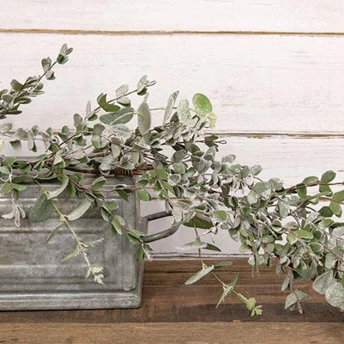 Bed skirts with a ruffled tiered designSnowy Eucalyptus Garland 5ft