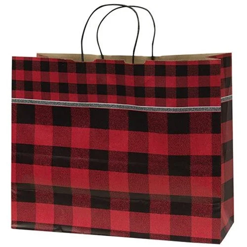 Floral - printed bed skirts for a feminine touchRed Buffalo Check Gift Bag Large