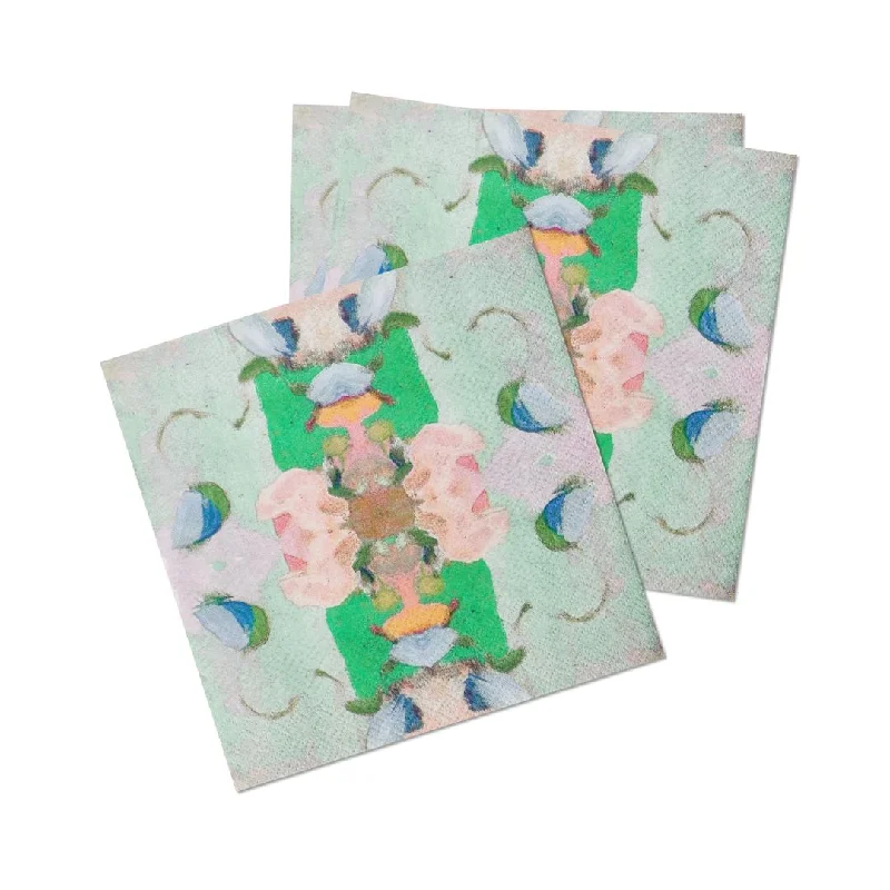 Full - size duvets for full - sized beds in guest rooms or smaller bedroomsMonet's Garden Green Cocktail Napkins