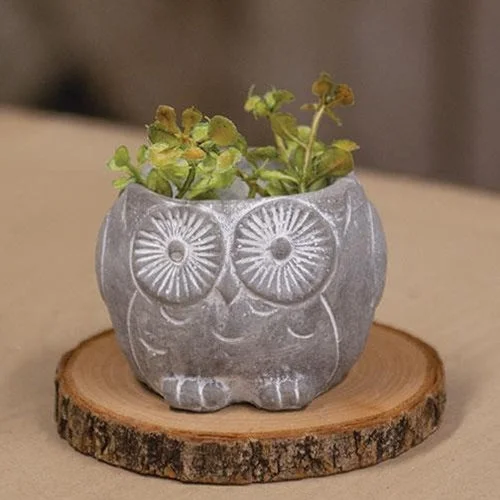 Bed skirts with a child - friendly printOwl Resin Planter