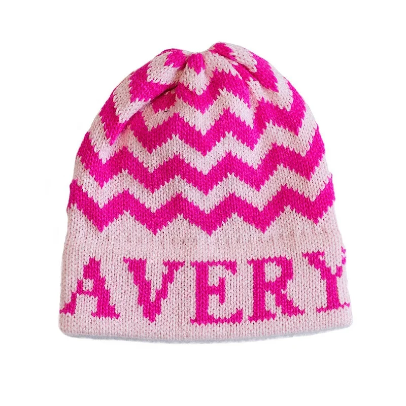 Hybrid mattresses combining foam and innerspring technologyChevron Personalized Knit Hat