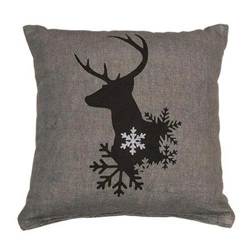 Full - size bed skirts with a gathered fabricWinter Reindeer Pillow