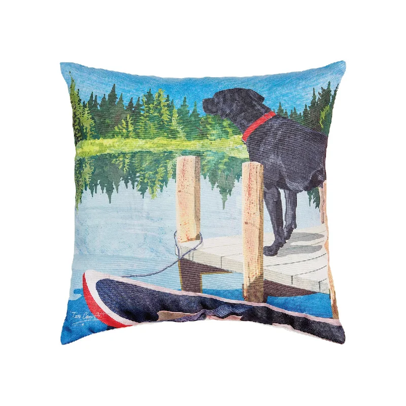 Down Alternative Pillows for Ethical ChoicesDog Lake Pier  Pillow