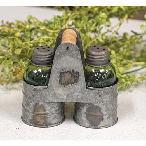 Bed skirts with a modern minimalist designGalvanized Salt & Pepper Shaker Caddy