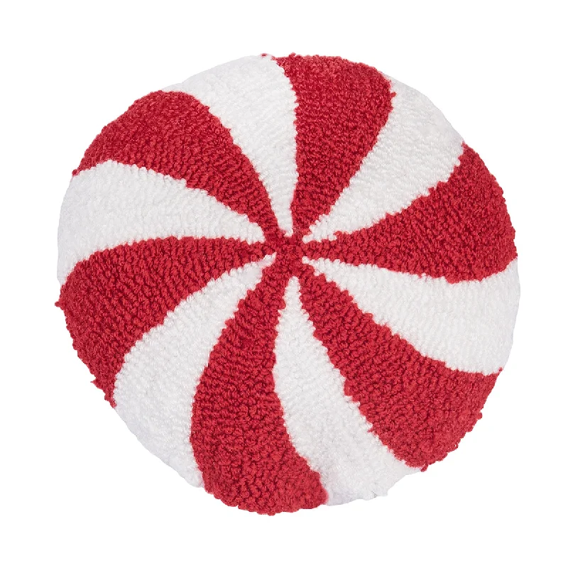 Memory Foam Pillows for Neck SupportRound Peppermint Hooked Mini Pillow