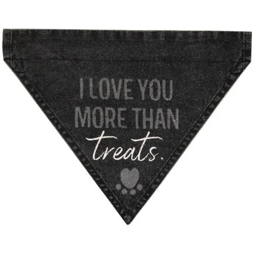 Bed skirts with a high - quality elastic waistbandI Love You More Than Treats Dog Bandana