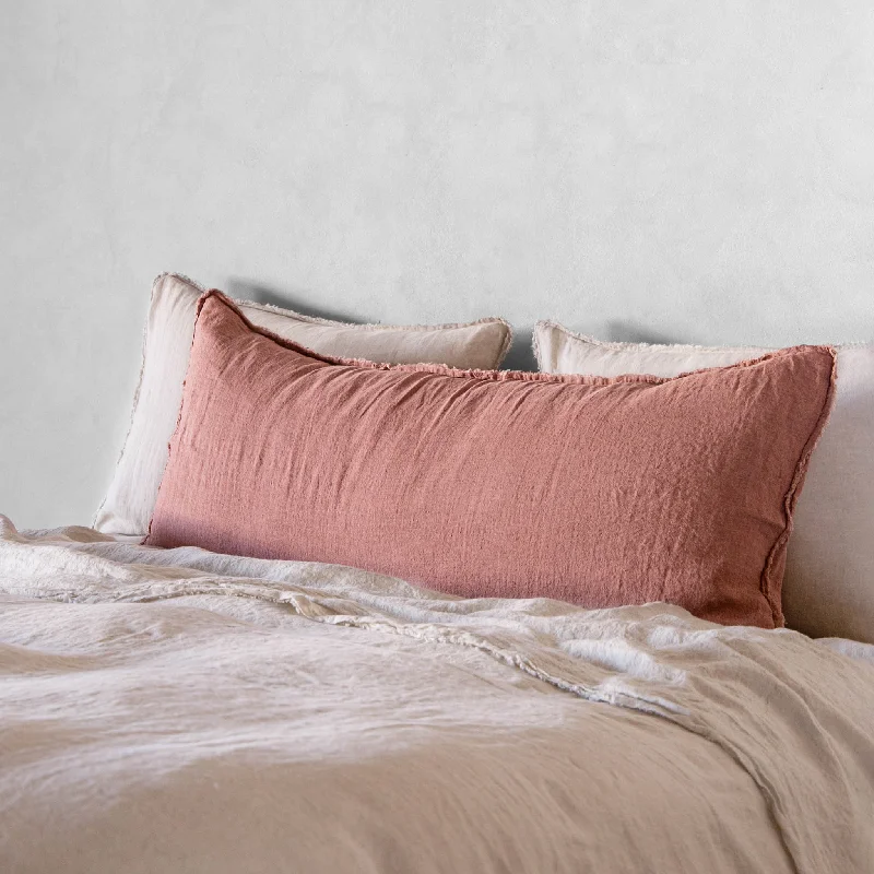 Bolster Pillows for Sofa DecorationFlocca Linen Body Pillow - Rosa