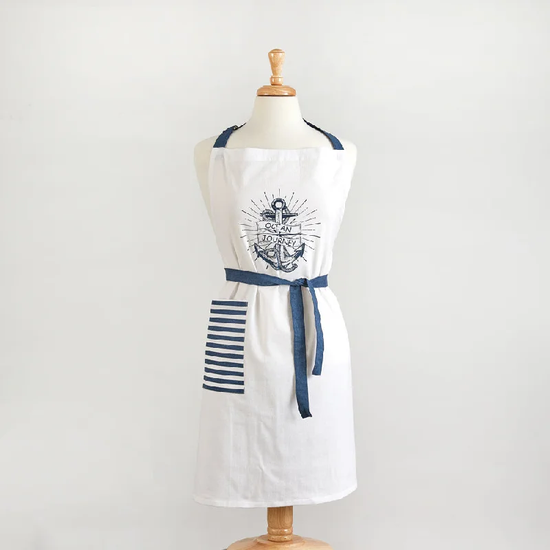Bed skirts with a plaid pattern for a traditional styleOcean Journey Apron