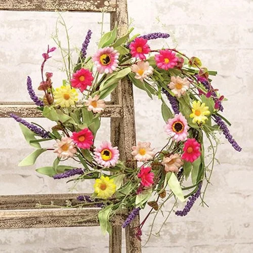 Bed skirts with a plaid pattern for a traditional styleSpring Mix Daisy Wreath