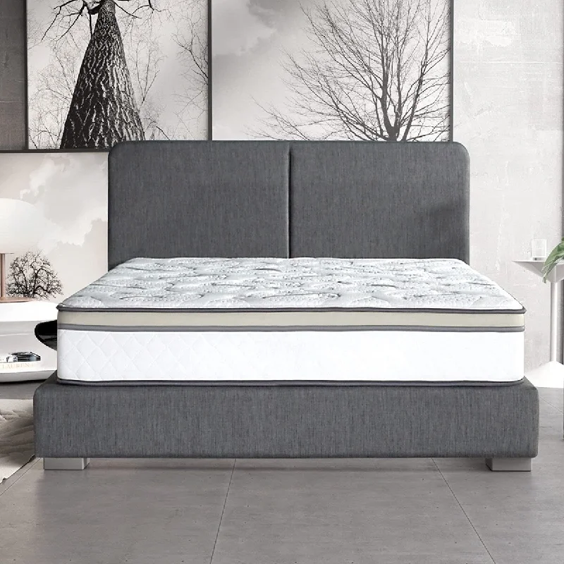 Bamboo - charcoal infused mattresses for odor absorptionFull Size- 10" Majestic Medium Pillow-top Cool Gel Memory Edge Support Pocket Spring Hybrid Mattress