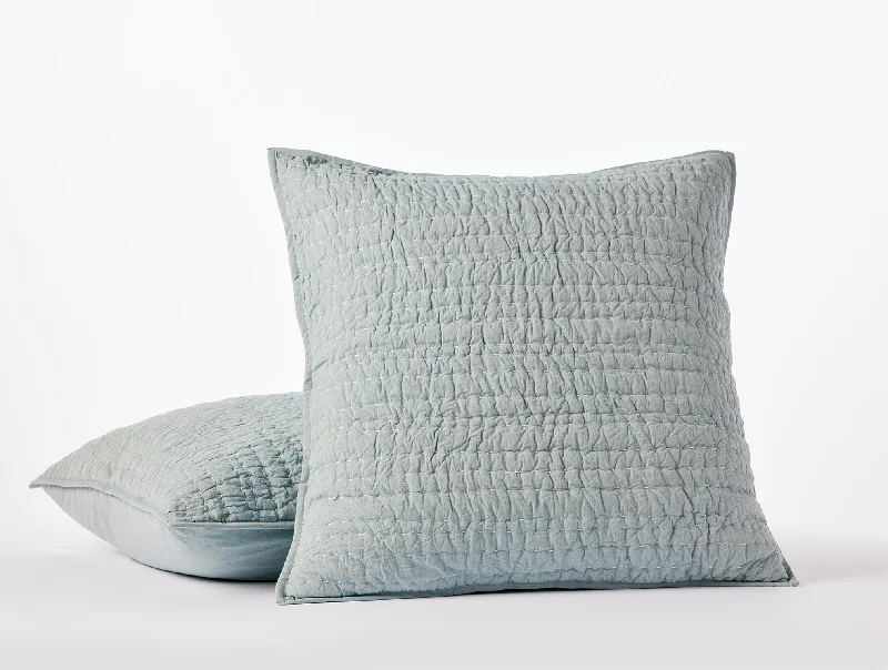Cotton Pillows for Natural ComfortChannel Handstitched Organic Sham - Renewed